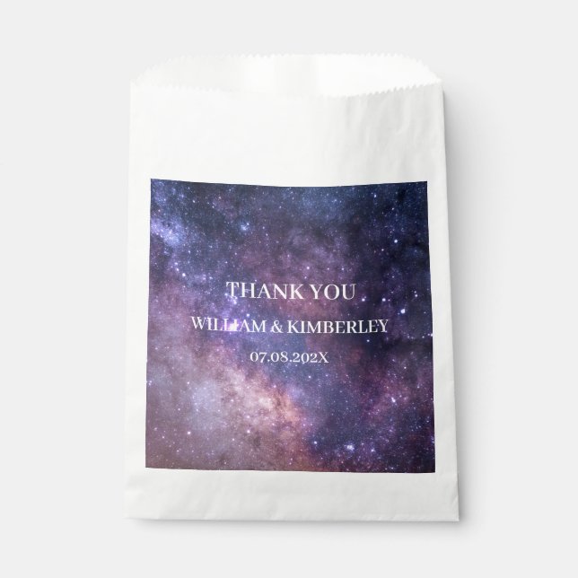 Sacolinha Galaxy Celestial Consellation Sky Elegant Wedding  (Frente)