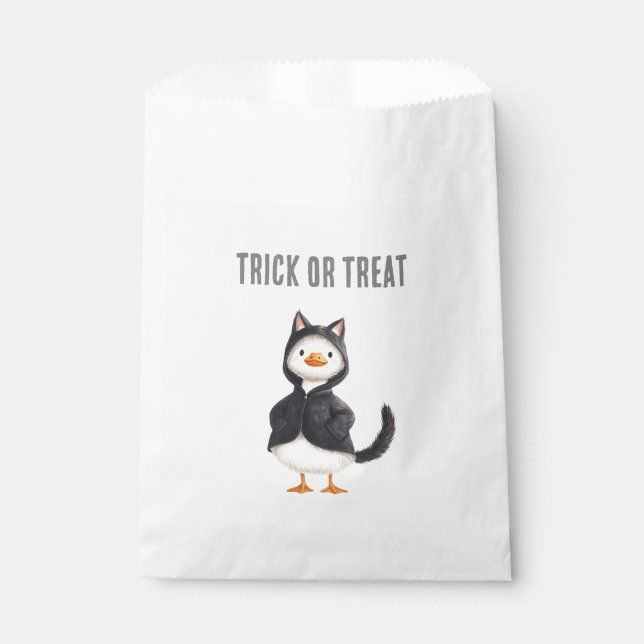 Sacolinha Ganso de Halloween Gato Preto (Frente)