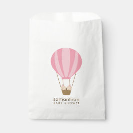 Sacolinha Garotas gêmeas no Chá de fraldas do balão rosa