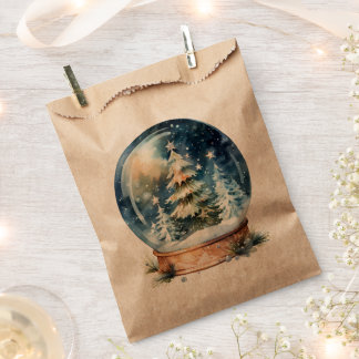 Sacolinha Garrafa de Papelão com Árvore de Natal