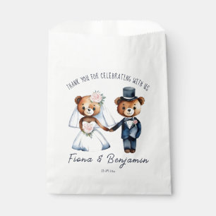 Sacolinha Gato bonito ursinho bridal casal obrigado de casam