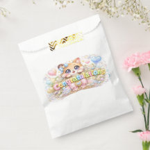 Gato Congratulações Kawaii Fofo Rosa Pastel Floral