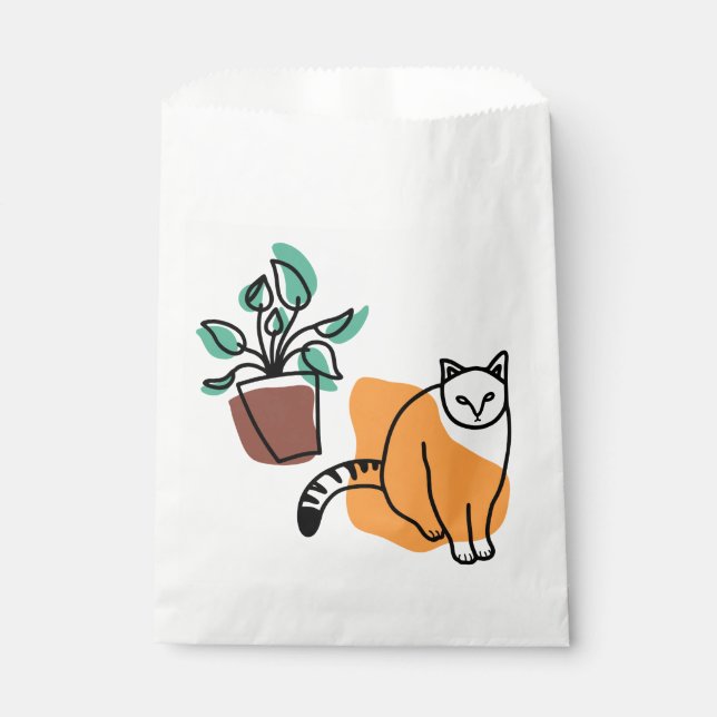 Sacolinha Gato e planta (Frente)