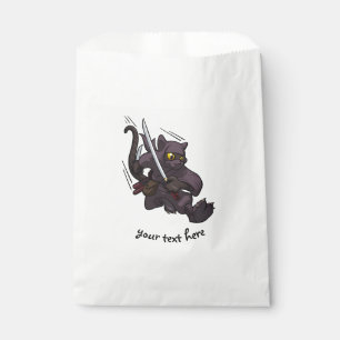 Sacolinha Gato Negro Ninja Katana Espadas Espadas Peito Cart