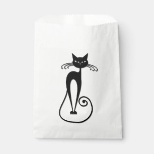 Sacolinha Gato preto branco e magro