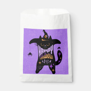 Sacolinha Gato Preto Retro Divertido Halloween