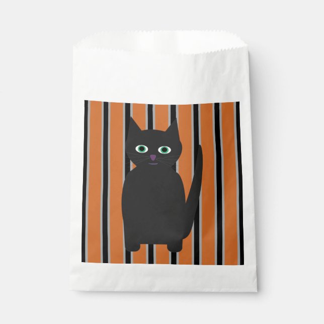 Sacolinha Gatos Pretos do Halloween, Rico e divertidos (Frente)