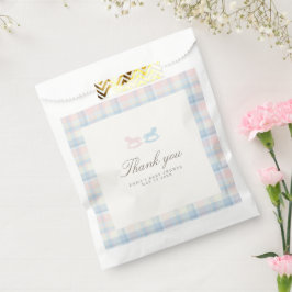 Sacolinha Gender Reveal Pink Blue Teddy Bear Favor Bags