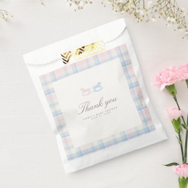 Sacolinha Gender Reveal Pink Blue Teddy Bear Favor Bags (Selado)