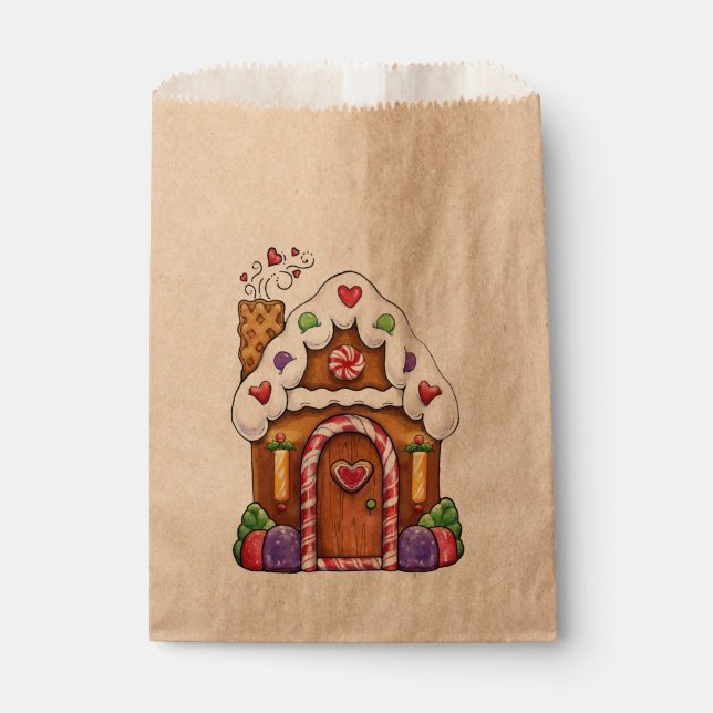 Sacolinha Gingerbird House Cottage Favor Bag (Frente)