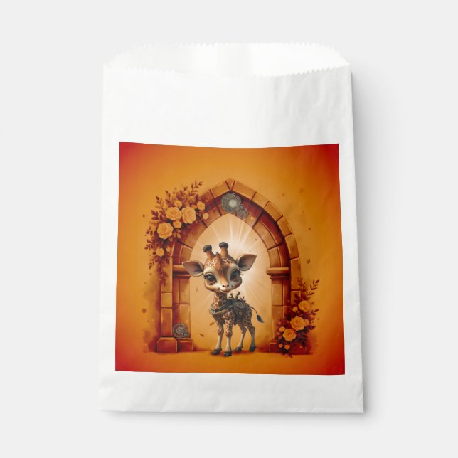 Sacolinha Girafa bebê em desenho animado (Frente)