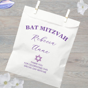 Sacolinha Glam Purple Chic Obrigado Bat Mitzvah