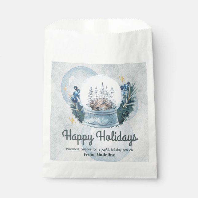 Sacolinha Globe de neve: aquarela (Frente)