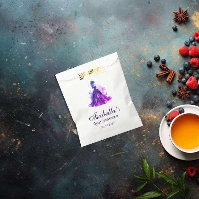 Sacolinha Gótica Glam Quince (Our Gothic Glam Quinceañera Favor bag offers the perfect blend of elegance and modern flair.)