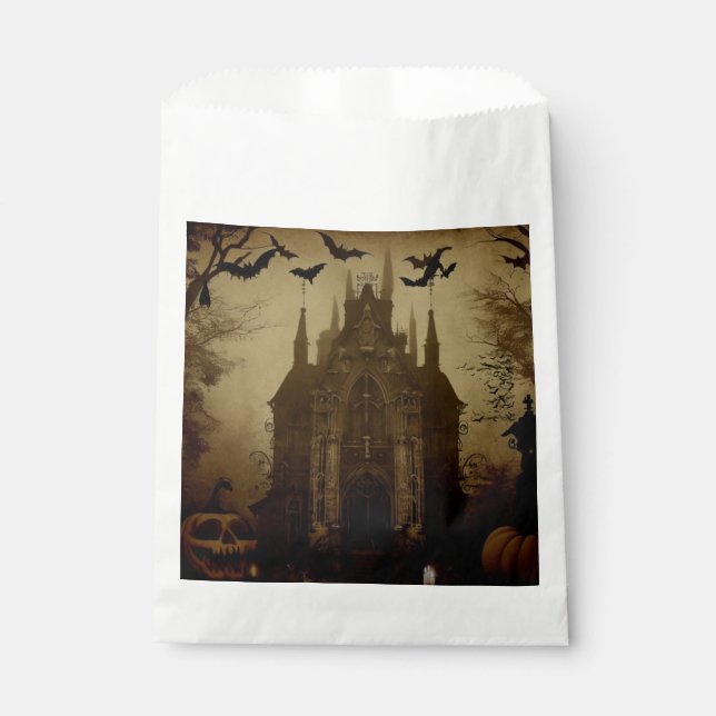 Sacolinha Gótico/Halloween/outono/abóbora (Frente)