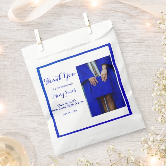 Sacolinha Graduação de Foto, Classe Azul 2023 - Obrigado Fa (Cortado)