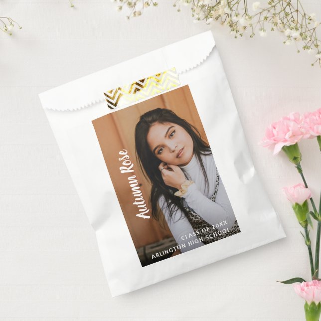 Sacolinha Graduação de Foto de Script Moderno Simples (Selado)