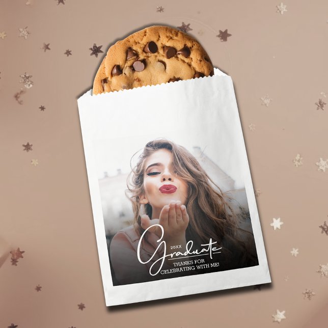 Sacolinha Graduação de Fotos Obrigado (Photo Graduation Thank You Favor Treat Bags)