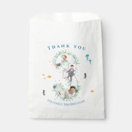 Sacolinha Grande 3º Aniversário De Colagem De Foto Sob O Mar