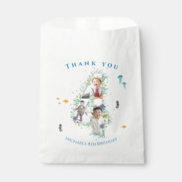 Sacolinha Grande 4º Aniversário De Colagem De Fotos Sob O Ma