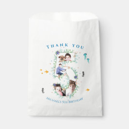 Sacolinha Grande 5 Foto Colagem Aniversário Sob O Mar