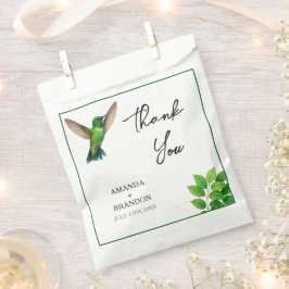 Sacolinha Green Hummingbird Leafy Botanical Border Wedding