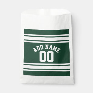 Sacolinha Green White Sports Jersey com nome e número