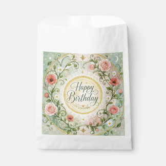 Sacolinha Grinalda Floral Celestial Vintage Rosas