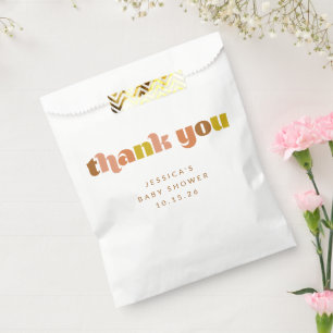 Sacolinha Groovy Terracotta Peach Chá de fraldas Personaliza