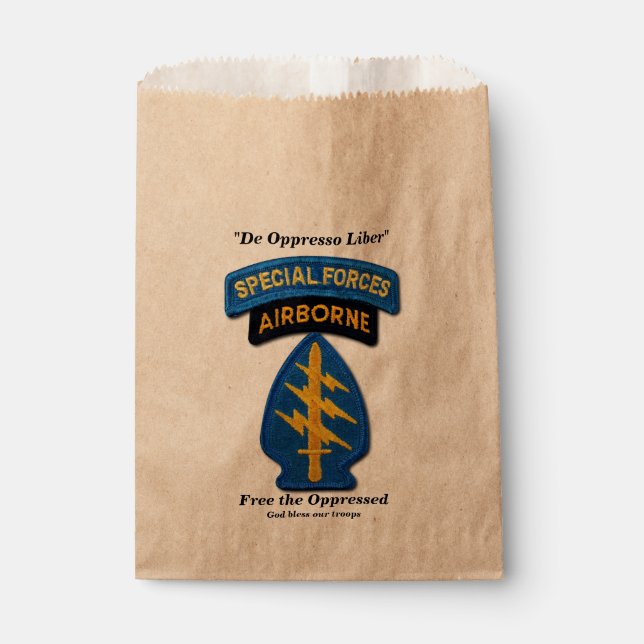 Sacolinha Grupo de Forças Especiais Verdes Berets SFG SF Vet (Frente)