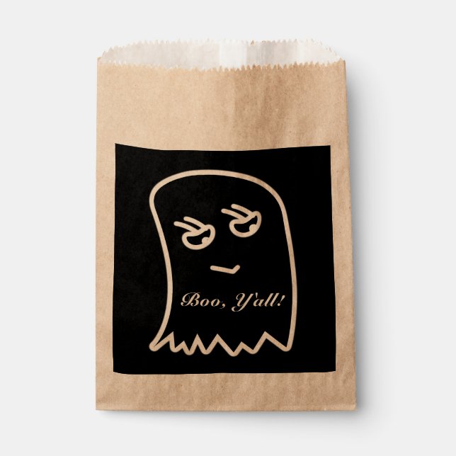 Sacolinha Halloween Boo, "Y'all" Favor Bolsas (Frente)