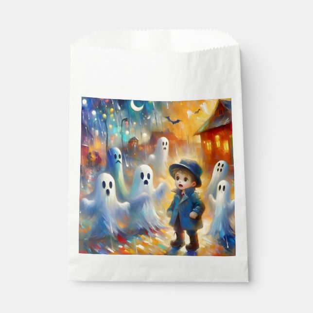 Sacolinha HALLOWEEN ~ Boy and Ghosts ~ (Frente)