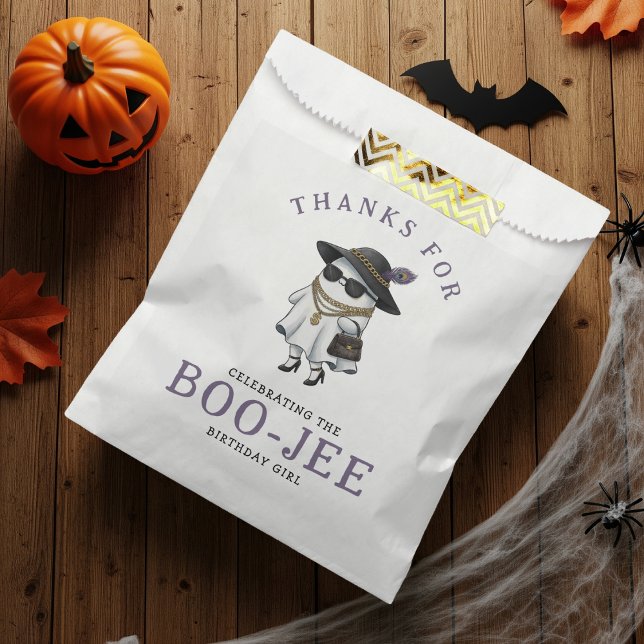 Sacolinha Halloween Festa de aniversário Boujee Ghost (Halloween Birthday Party Boujee Ghost Favor Bag
)