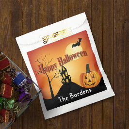 Sacolinha Halloween Jack O' Lanterna e Casa Assombrada