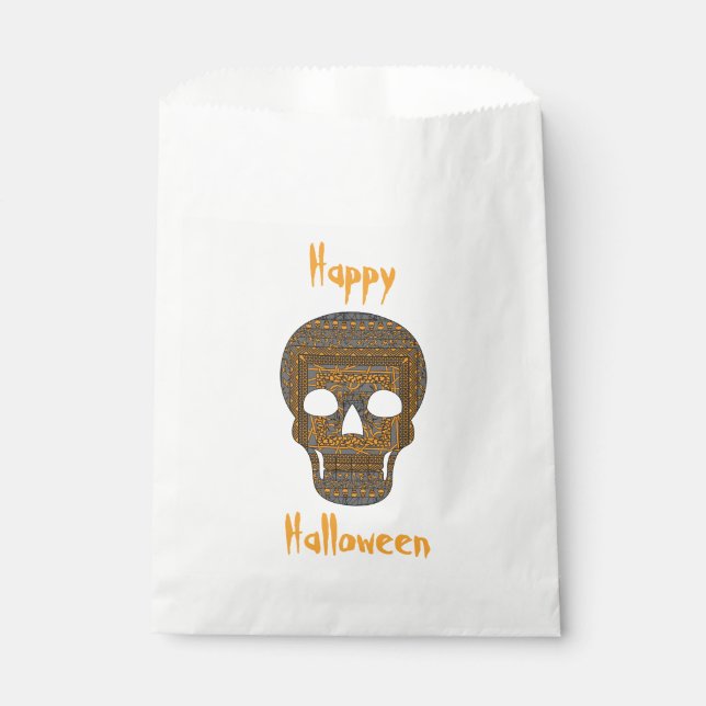 Sacolinha Halloween Skull Favor Bag (Frente)