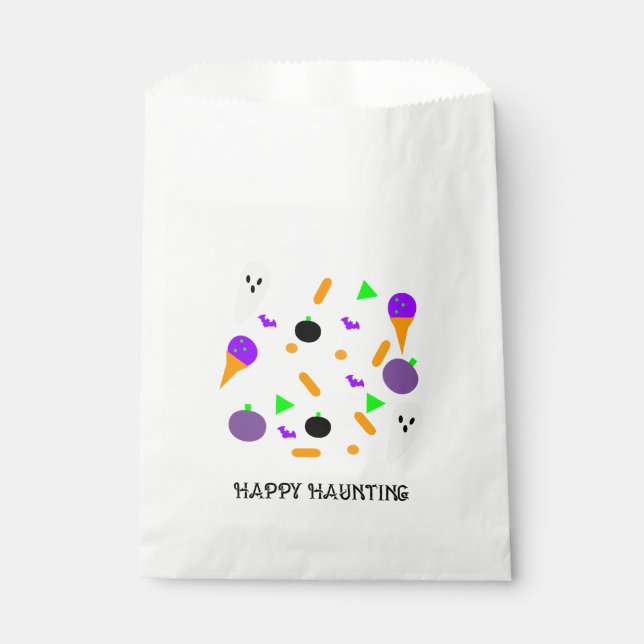 Sacolinha Halloween Themed Confetti Sprinkles Ghost Neon (Frente)