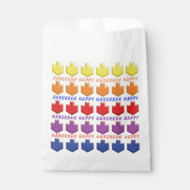 Sacolinha Hanukkah Favor Bag, "Dreidels 3D"