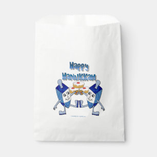 Sacolinha Hanukkah que dança Dreidels e filhóses de geléi