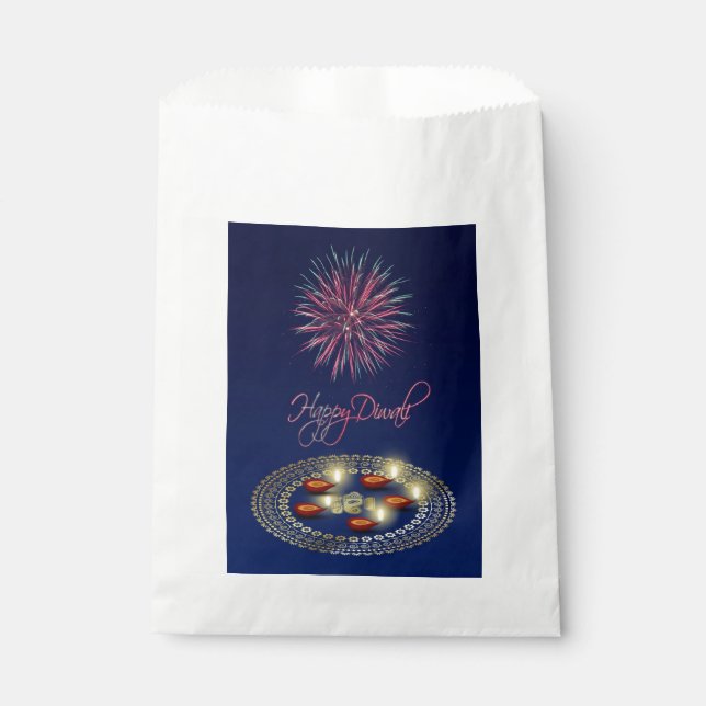 Sacolinha Happy Diwali Ganesha Rangoli - Favor Bag (Frente)
