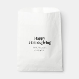 Sacolinha Happy friendsgiving add name with love date simple