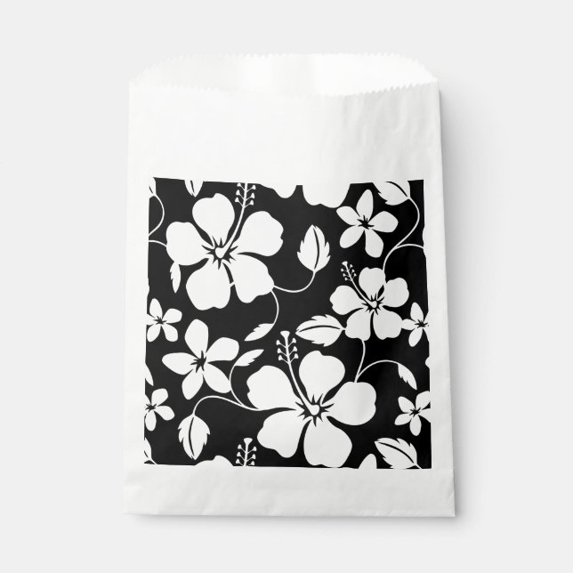 SACOLINHA HAWAIIAN HULA (HIBISCUS) PRETO (Frente)