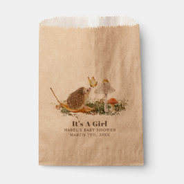 Sacolinha Hedgehog Butterfly Chá de fraldas-madeira