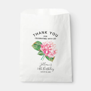 Sacolinha Hidrangea Watercolor Floral Rosa