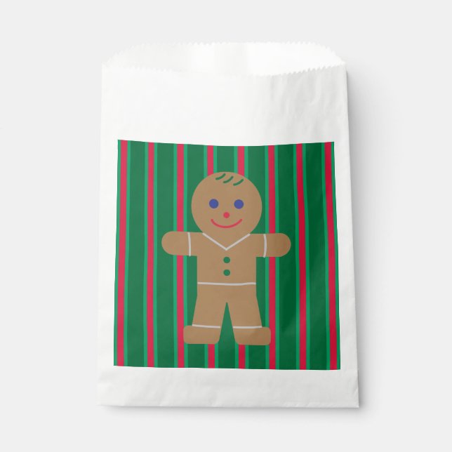Sacolinha Homem de Biscoito de Natal Divertido e Chique (Frente)