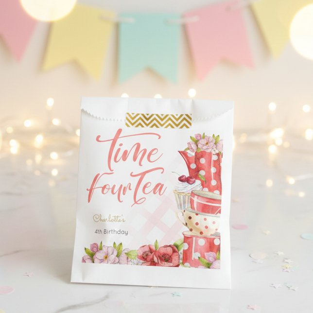 Sacolinha Hora quatro, quarto aniversário para crianças (Criador carregado)