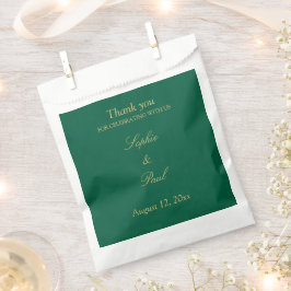 Sacolinha Hunter Green Ouro Beige Wedding Favor Bolsas