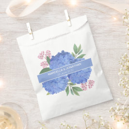 Sacolinha Hydrangeas Azul Personalizado do Buquê Moderno