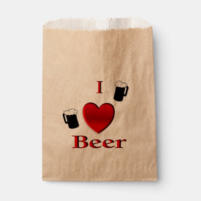 Sacolinha I Heart Beer Design (Frente)