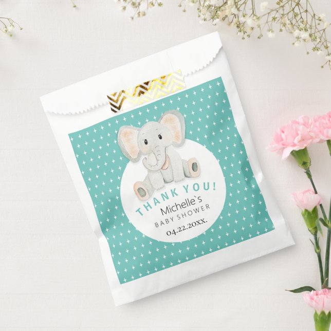 Sacolinha Ilustração de Aquarela de Elefante Primavera de Bo (Selado)