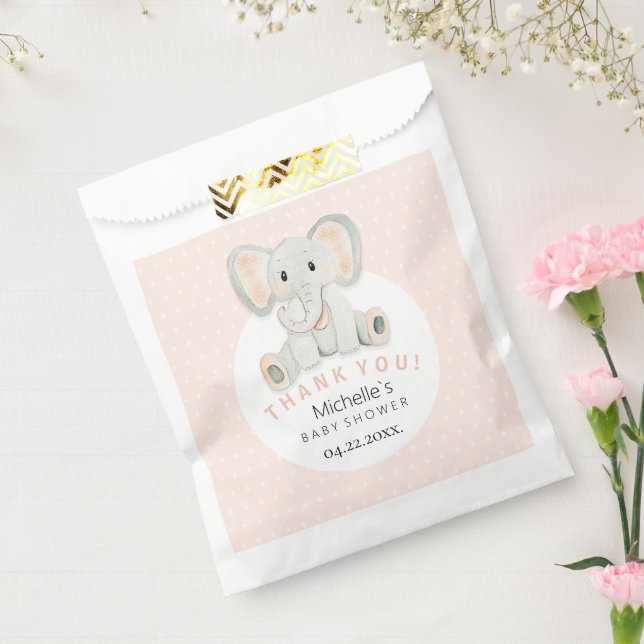 Sacolinha Ilustração de Aquarela de Elefante Primavera de Bo (Selado)